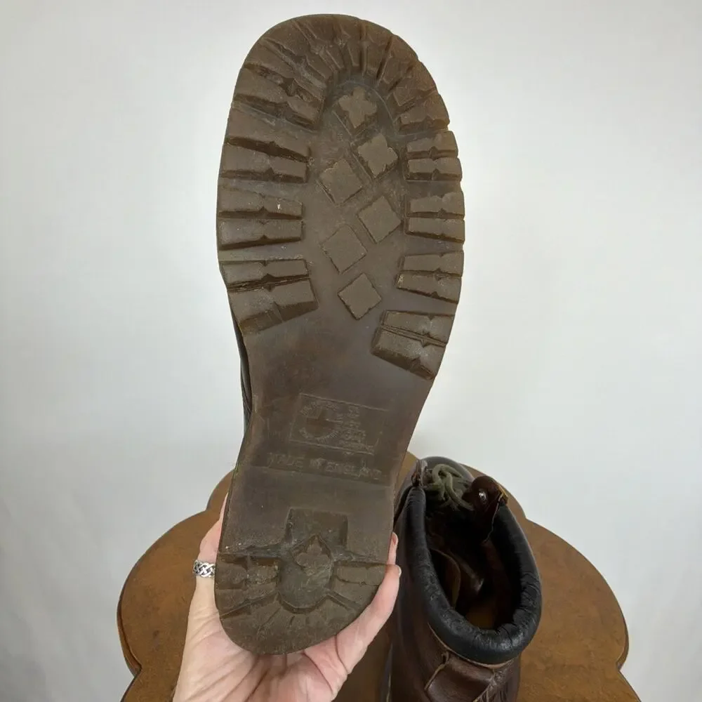 Dr. Martens Vintage Brown Leather 8-Eye Boots Made in England US Men's 12